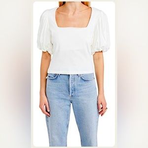 NINA ORGANIC COTTON KNIT PULLOVER TOP